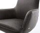 Chaise-pivotante Heira-Flex avec accoudoirs microvelours anthracite vintage pied de chaise 4 branches aspect titane pivotement sur 360° ressorts ensachés 3